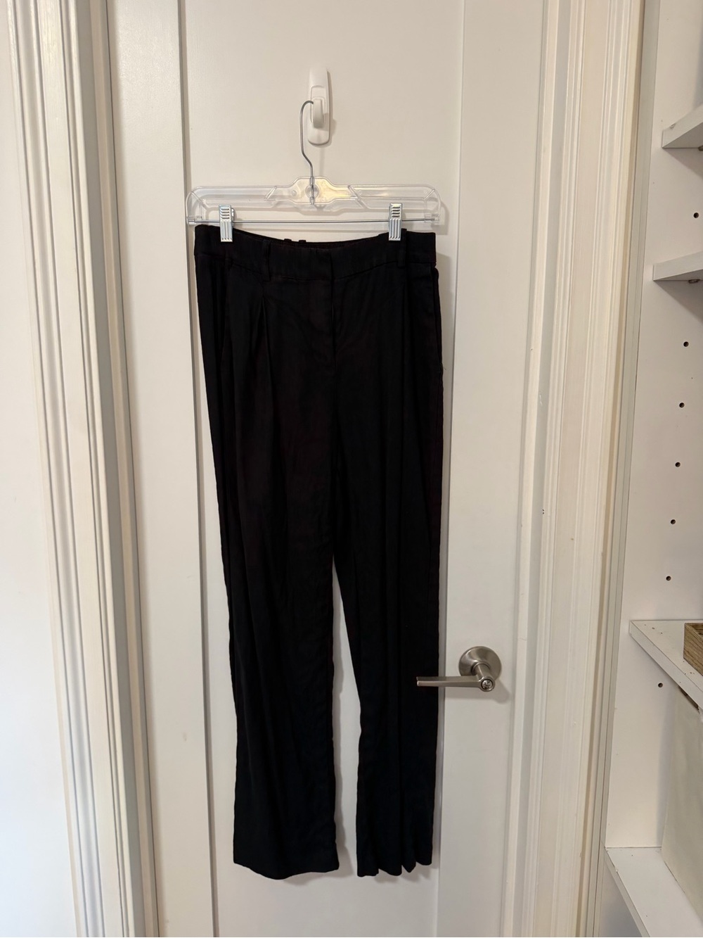 J. Crew Black Women's Linen Dress Trousers - Straight Leg